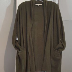 Waffle knit cardigan